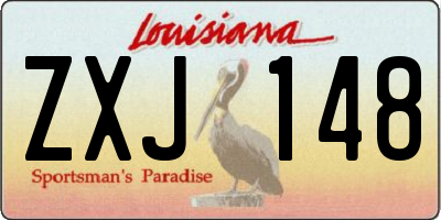 LA license plate ZXJ148