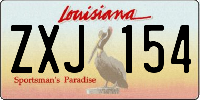 LA license plate ZXJ154
