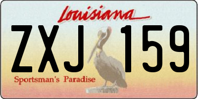 LA license plate ZXJ159