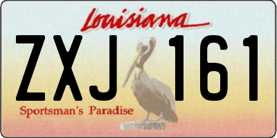 LA license plate ZXJ161