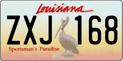 LA license plate ZXJ168