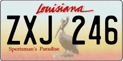 LA license plate ZXJ246