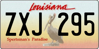LA license plate ZXJ295