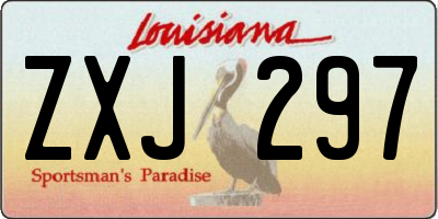 LA license plate ZXJ297