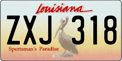 LA license plate ZXJ318