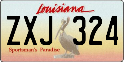 LA license plate ZXJ324