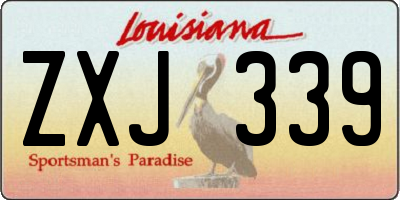 LA license plate ZXJ339