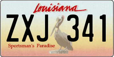 LA license plate ZXJ341