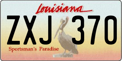 LA license plate ZXJ370