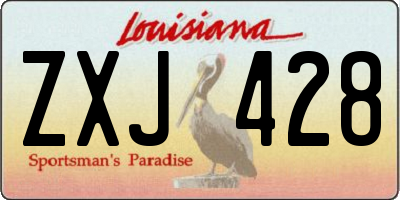 LA license plate ZXJ428