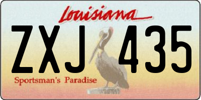 LA license plate ZXJ435