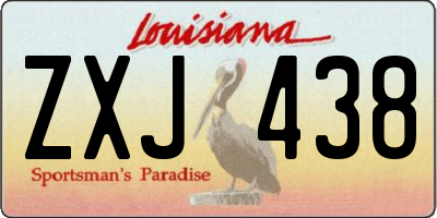 LA license plate ZXJ438