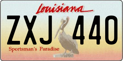 LA license plate ZXJ440