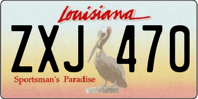 LA license plate ZXJ470