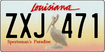 LA license plate ZXJ471