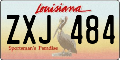 LA license plate ZXJ484