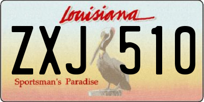 LA license plate ZXJ510