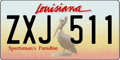 LA license plate ZXJ511