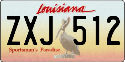 LA license plate ZXJ512