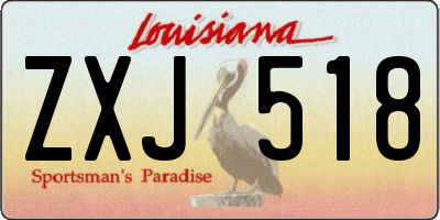 LA license plate ZXJ518