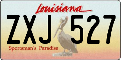 LA license plate ZXJ527