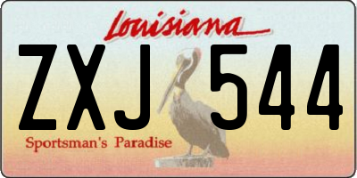 LA license plate ZXJ544