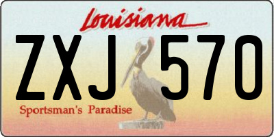 LA license plate ZXJ570