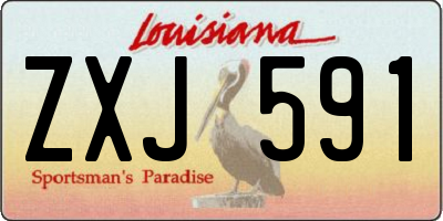 LA license plate ZXJ591