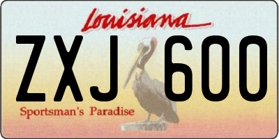 LA license plate ZXJ600