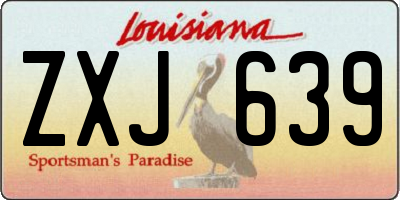 LA license plate ZXJ639