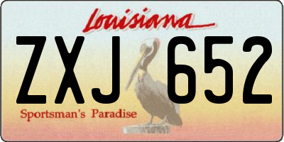 LA license plate ZXJ652