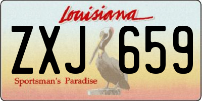 LA license plate ZXJ659