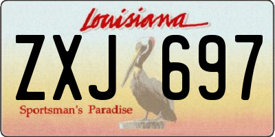 LA license plate ZXJ697