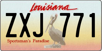 LA license plate ZXJ771