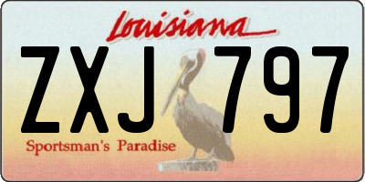 LA license plate ZXJ797