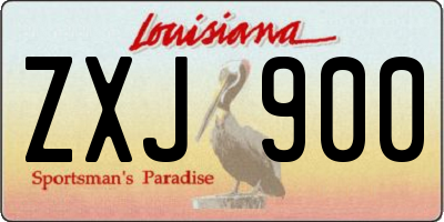 LA license plate ZXJ900