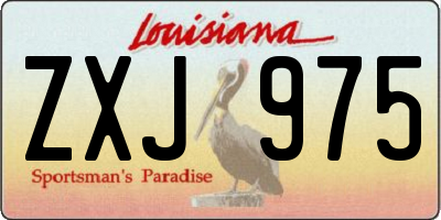 LA license plate ZXJ975