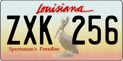 LA license plate ZXK256