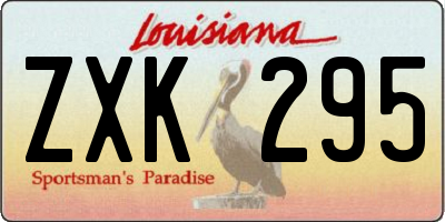 LA license plate ZXK295