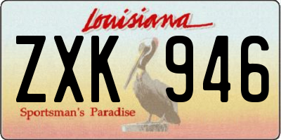 LA license plate ZXK946