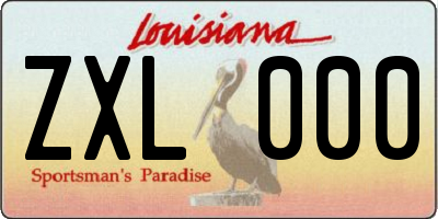 LA license plate ZXL000