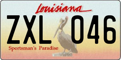 LA license plate ZXL046