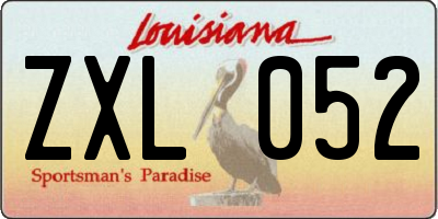 LA license plate ZXL052