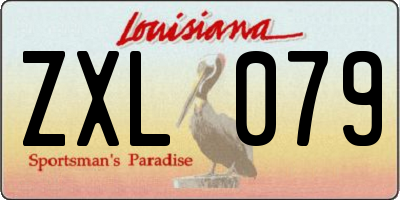 LA license plate ZXL079