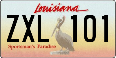 LA license plate ZXL101