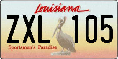 LA license plate ZXL105