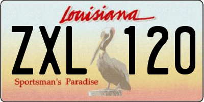 LA license plate ZXL120