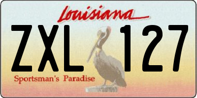 LA license plate ZXL127