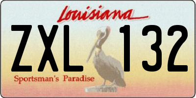 LA license plate ZXL132