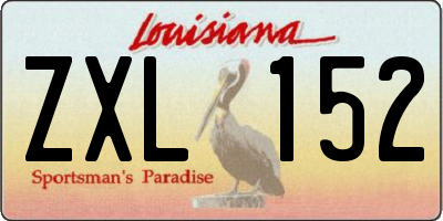 LA license plate ZXL152